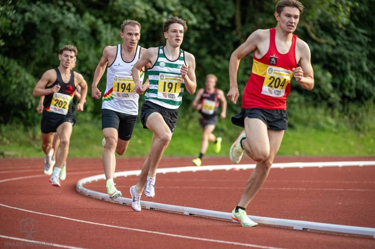 Michael Banks racing on the track for Tipton Harriers